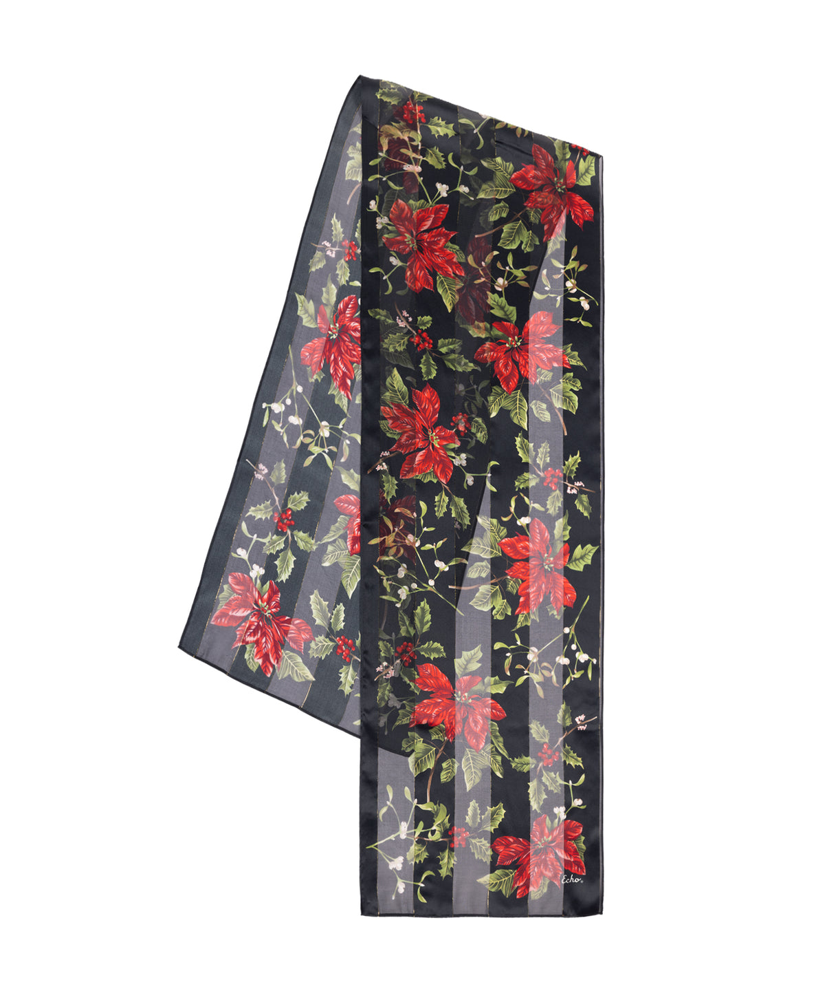 Poinsettia Scarf in Black