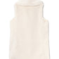 Longline Faux Mink Vest in color Cream