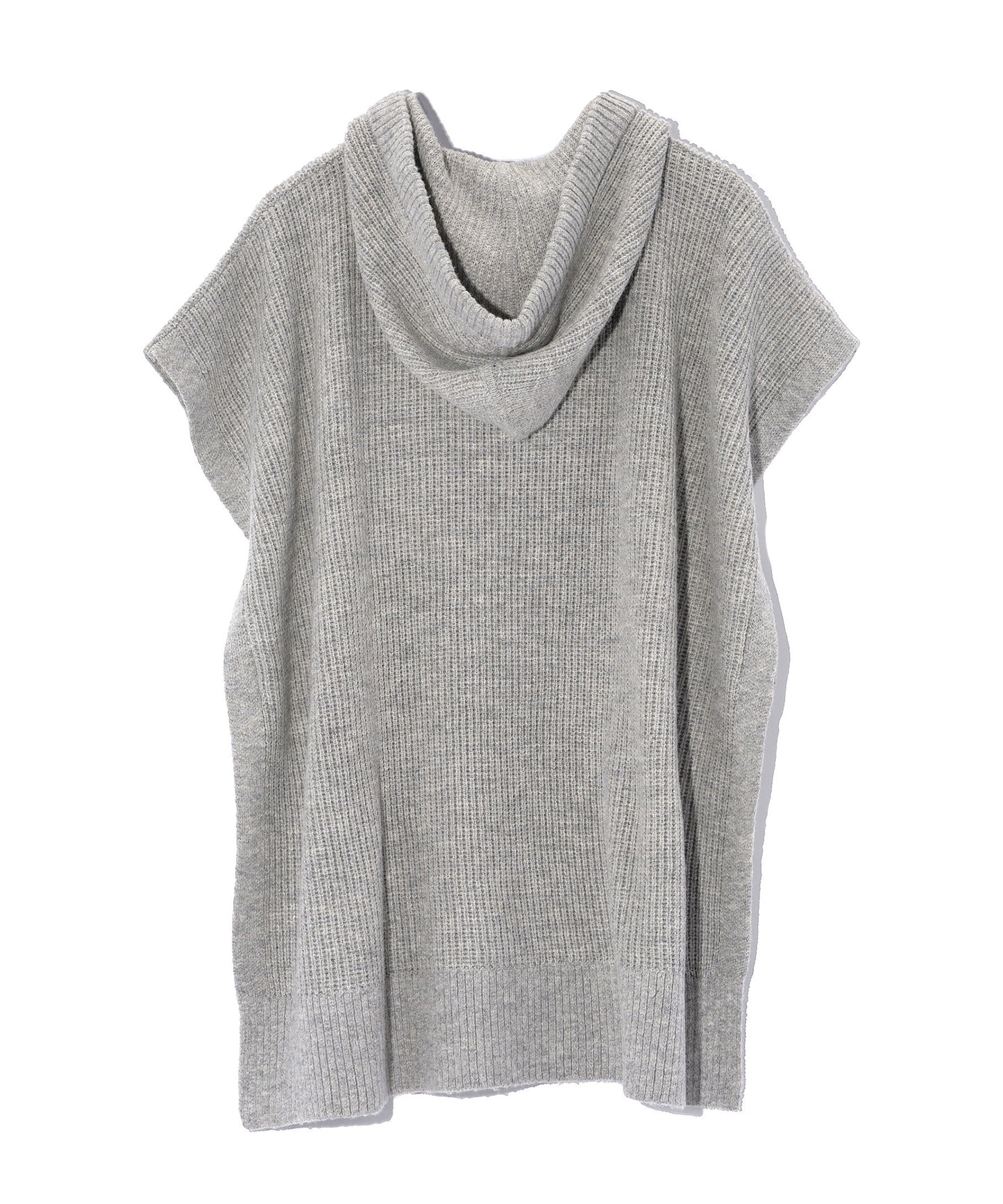 Waffle Hoodie Poncho in color Grey Heather