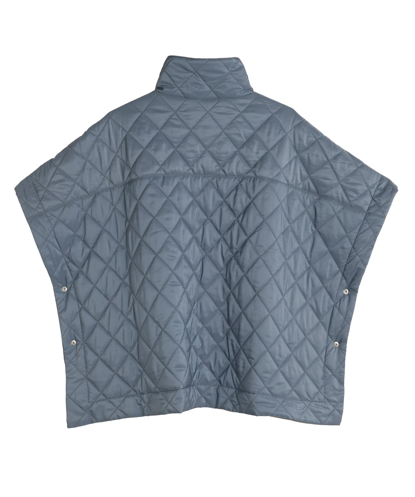 Quilted Poncho in color denim blue