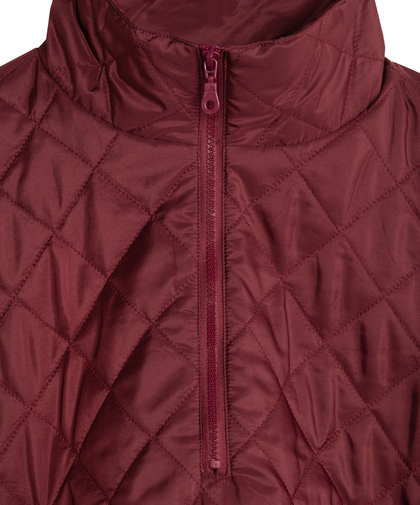 Quilted Poncho in color winter berry