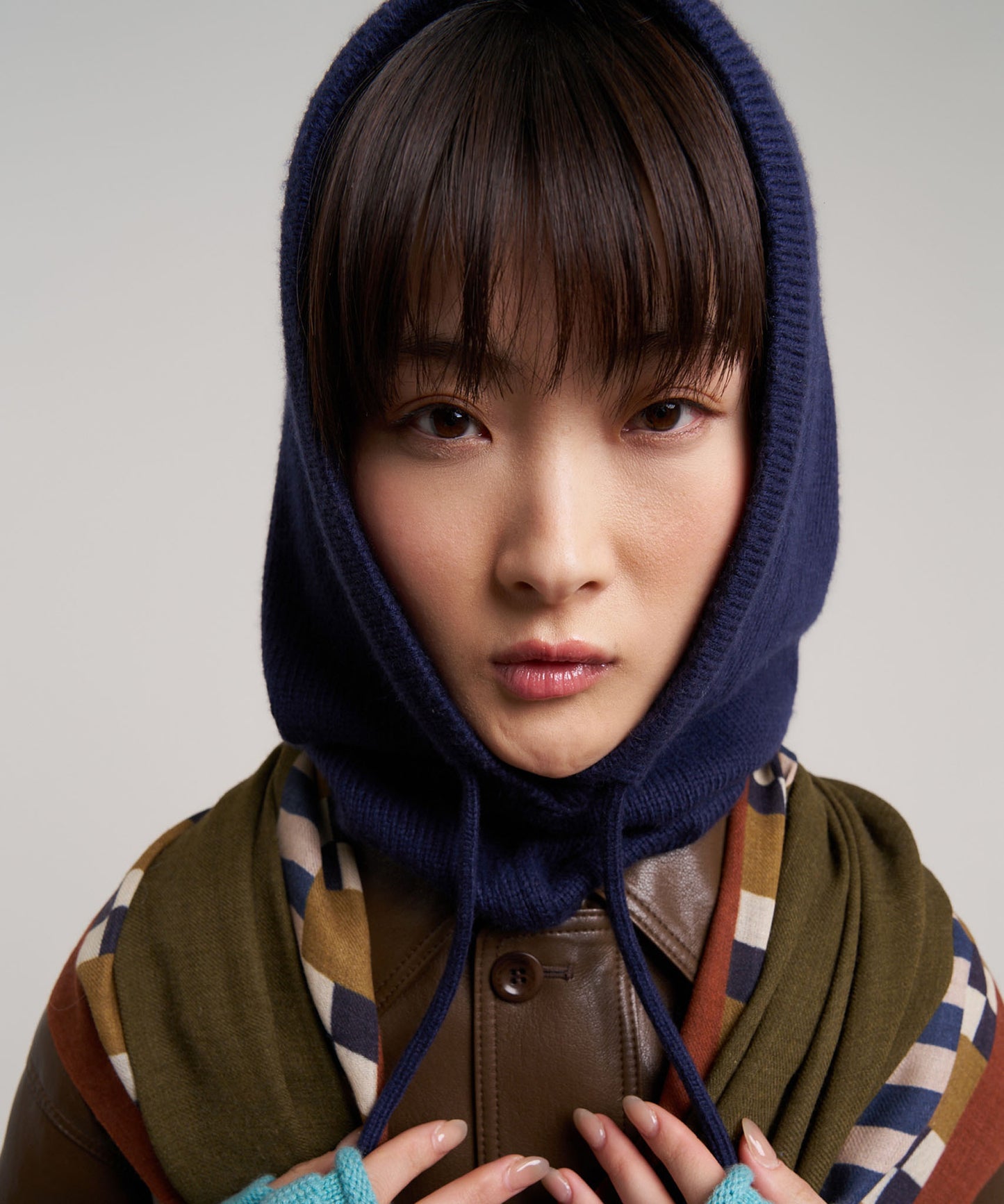 Drapey Balaclava in color navy