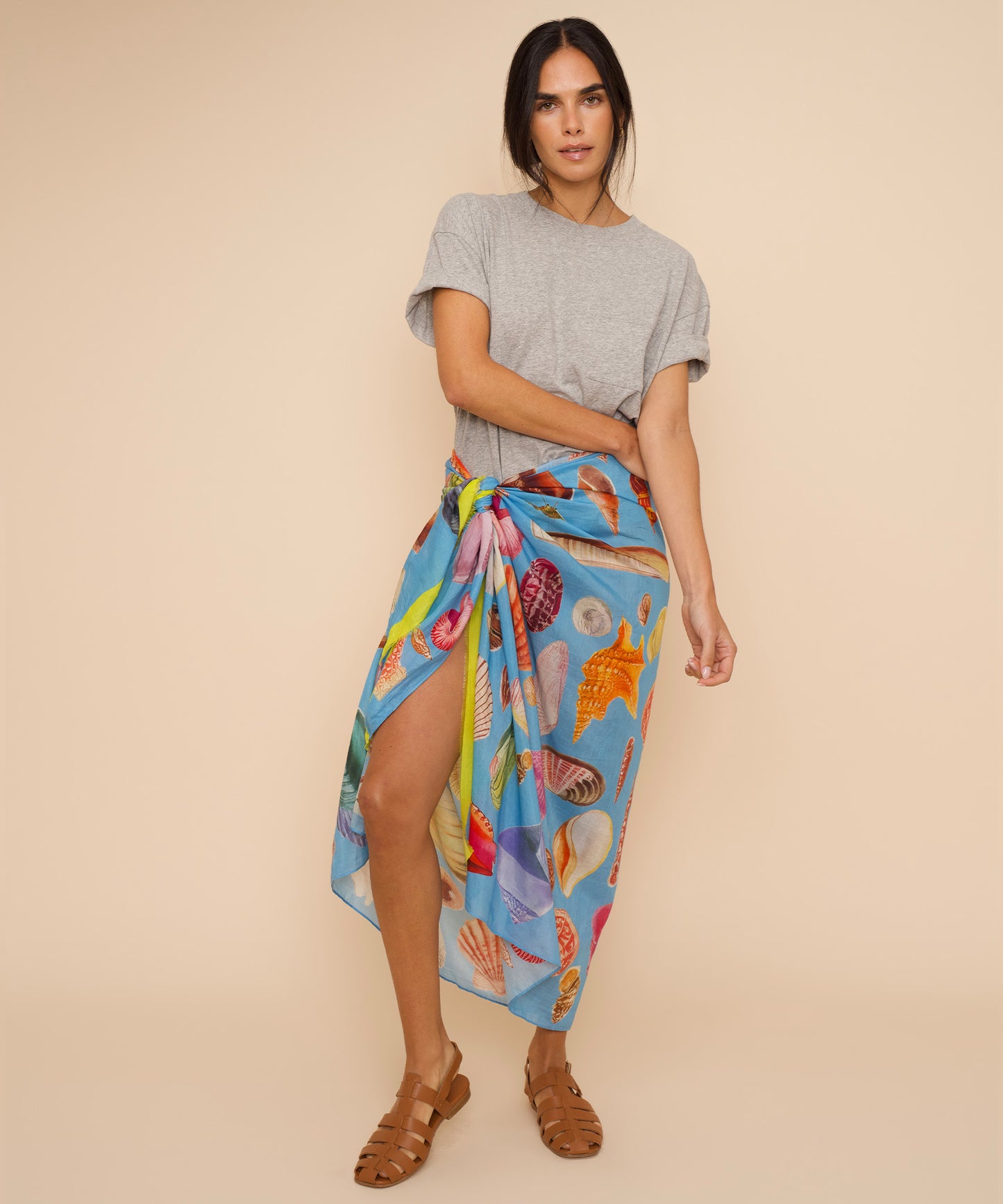 Sea Treasures Pareo Sarong Scarf in color Hawaiian Ocean