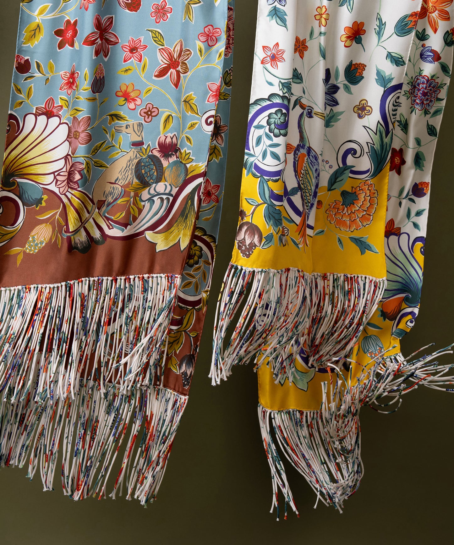 Park Stroll Silk Oblong Scarf in color chestnut