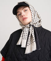Tubular Dot Scarf in color black