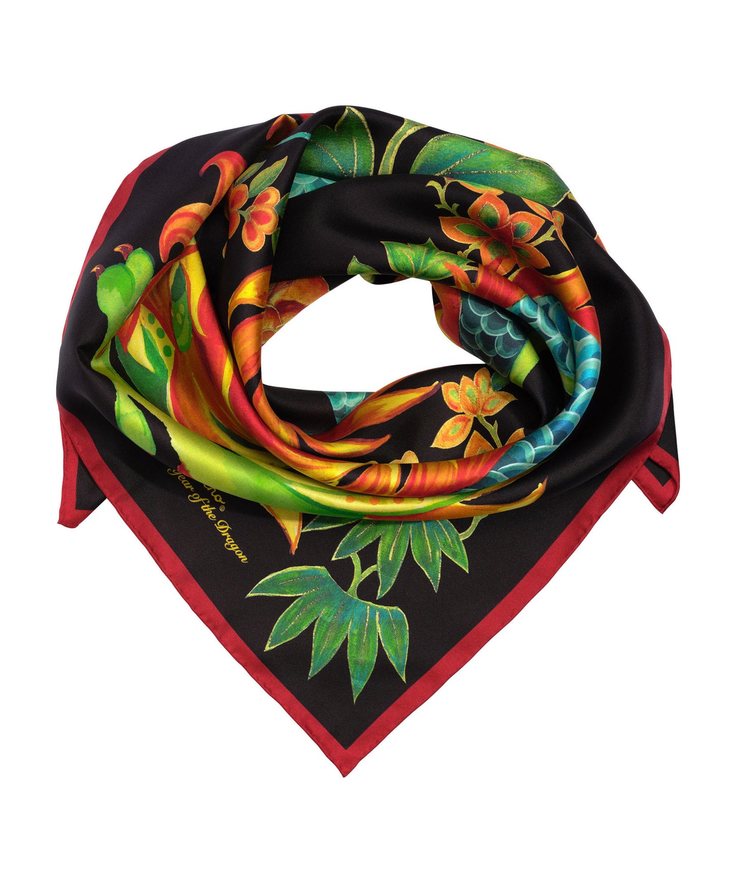 Year of the Dragon Scarf in colorway black