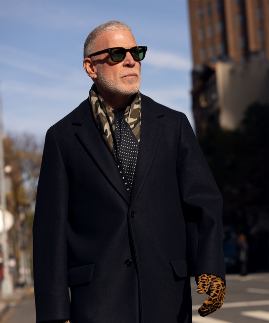 Nick Wooster in his echo100 scarf