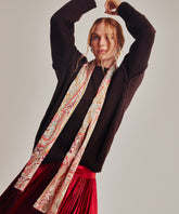 Paisley Tubular Fringe Scarf in color multi