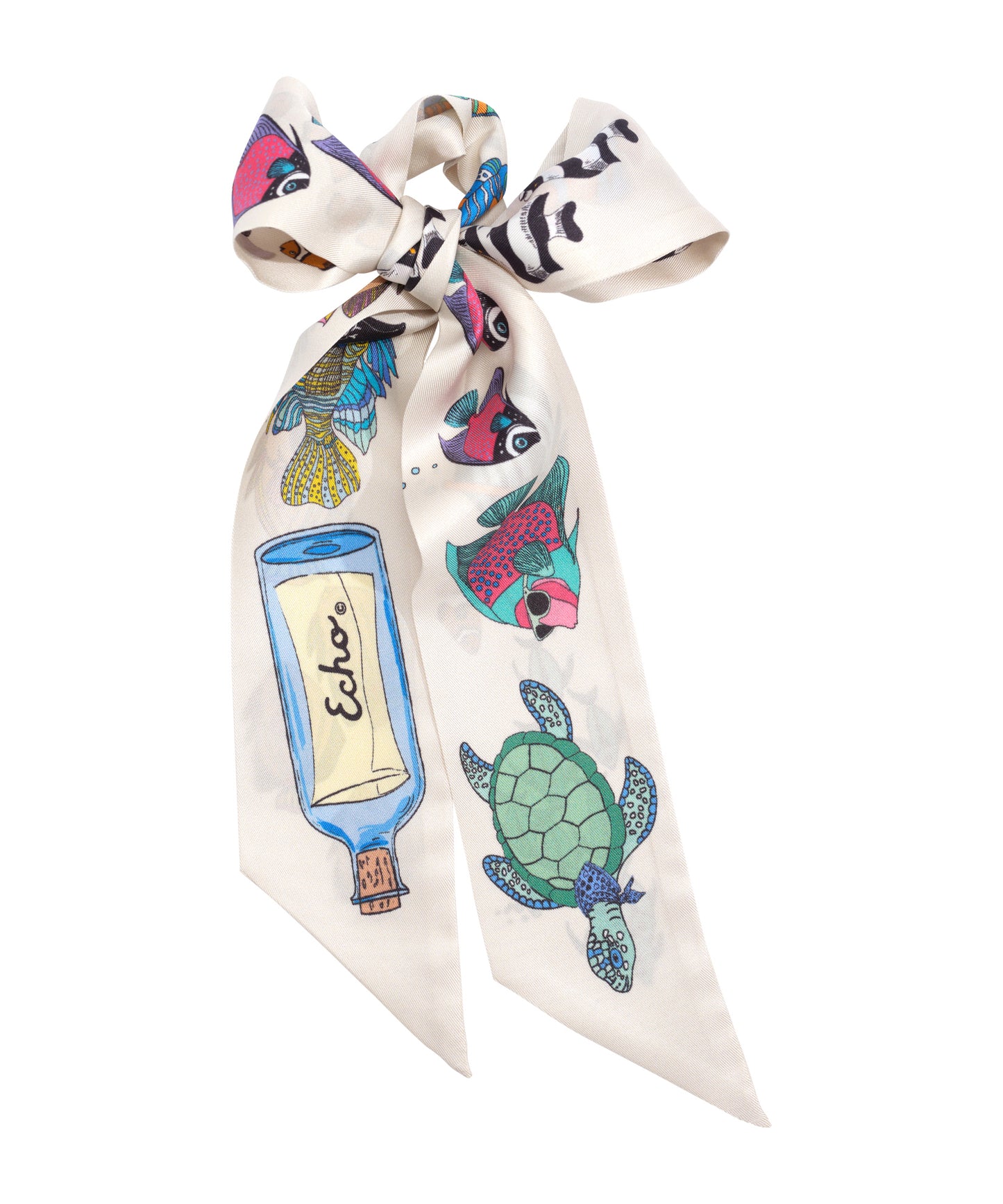 Lost At Sea Silk Ribbon Scarf in color multi