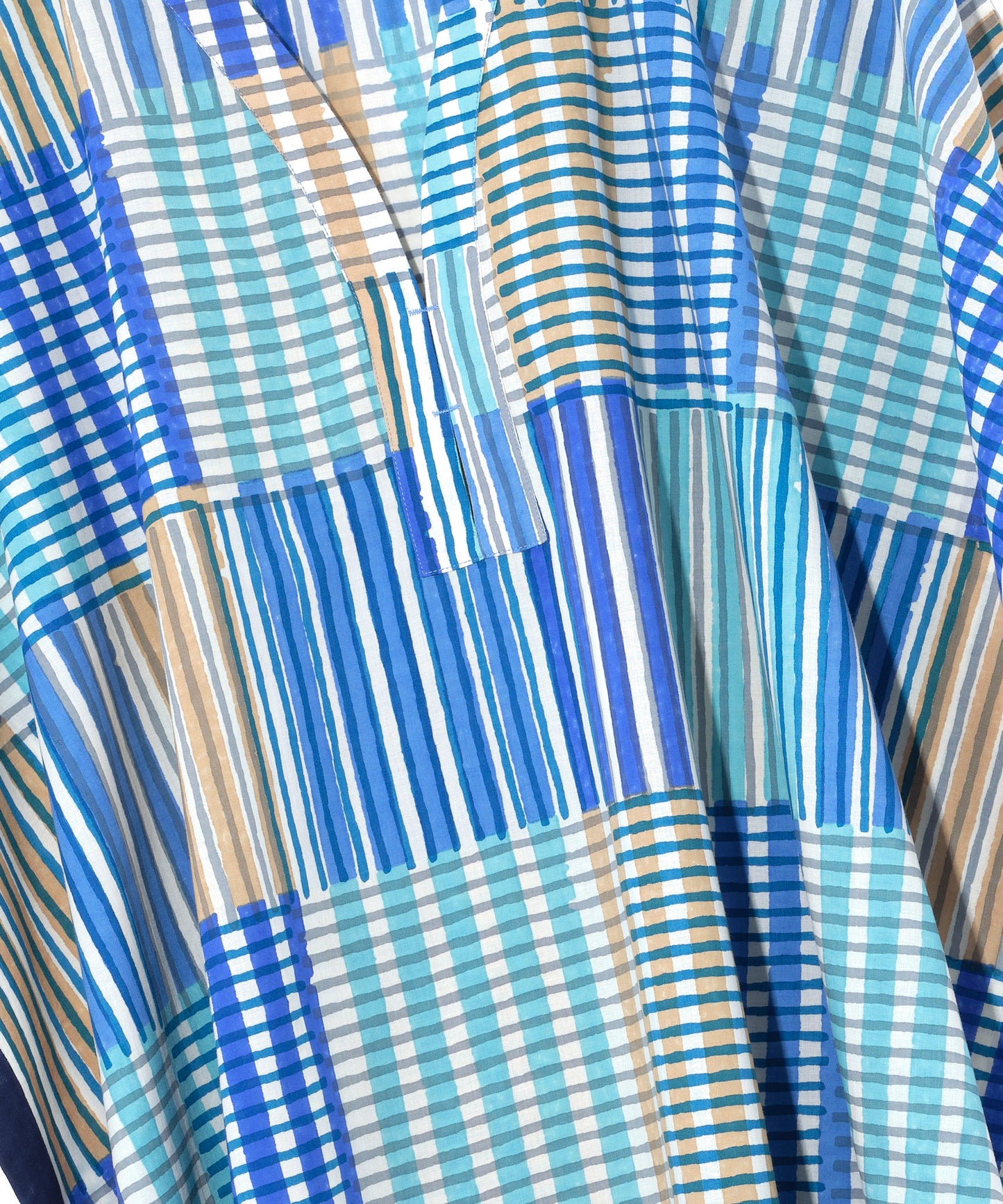 Stripe Illusion Caftan in color ultramarine