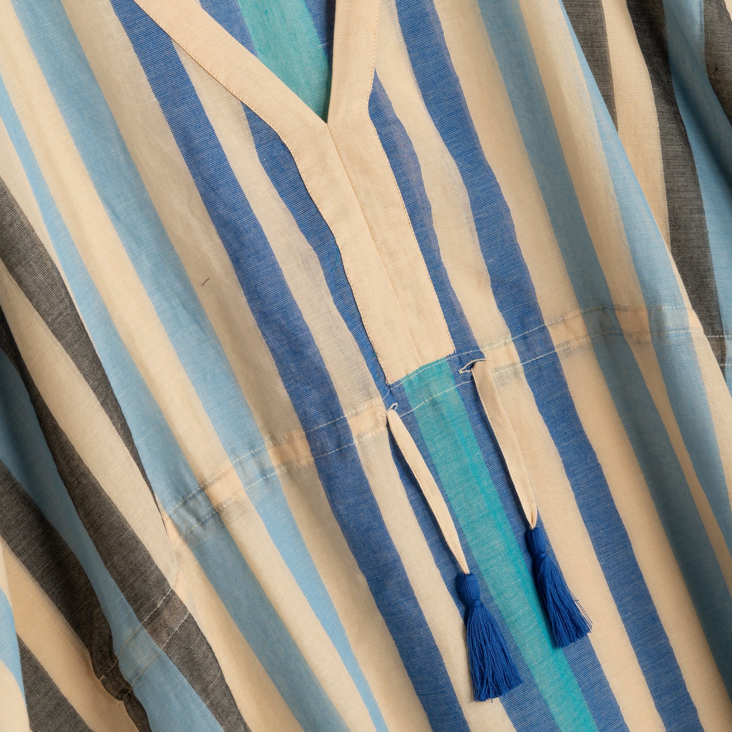 Cabana Stripe Caftan in color ultramarine