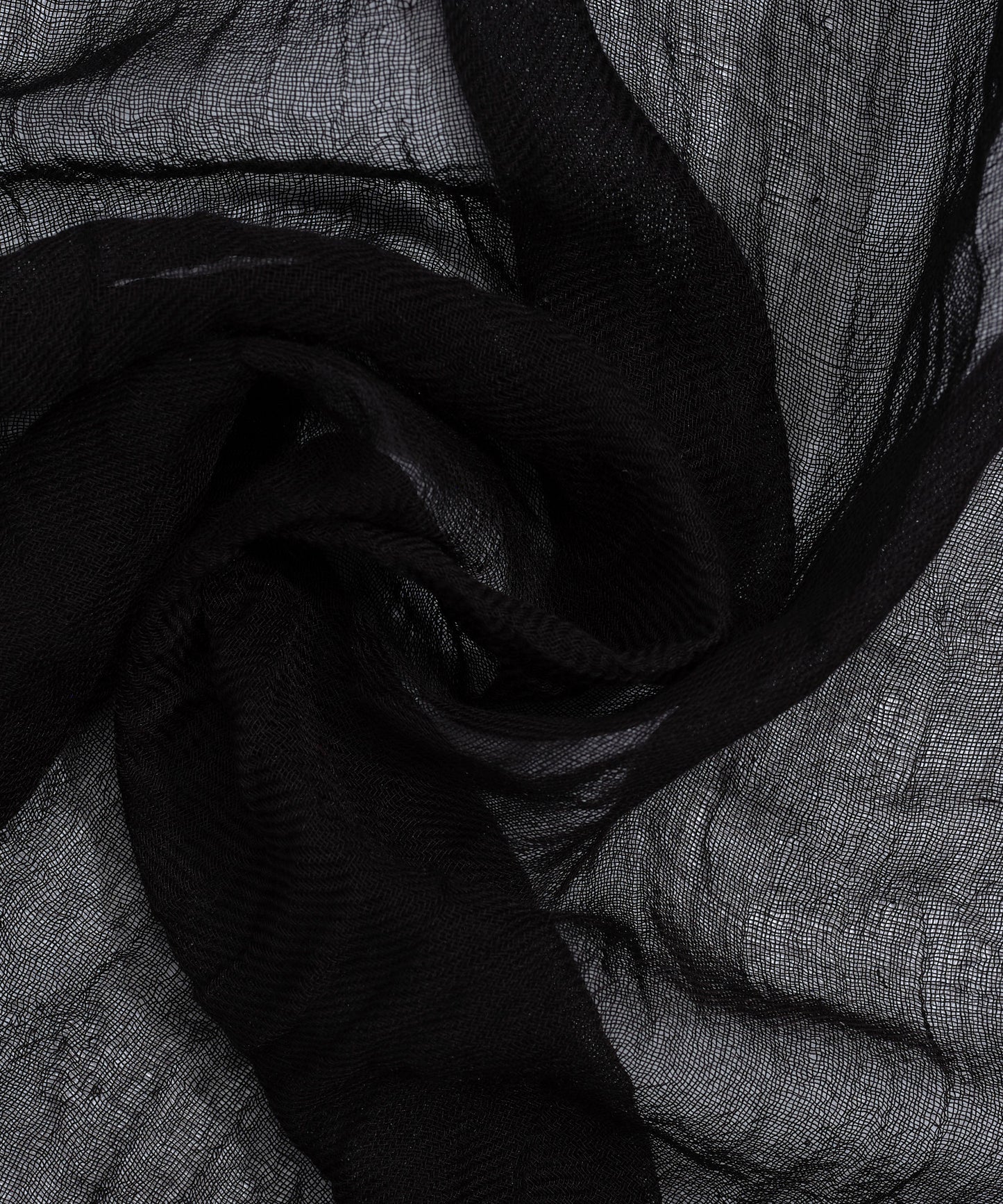Essential Modal-silk Blend Crinkle Wrap in color black