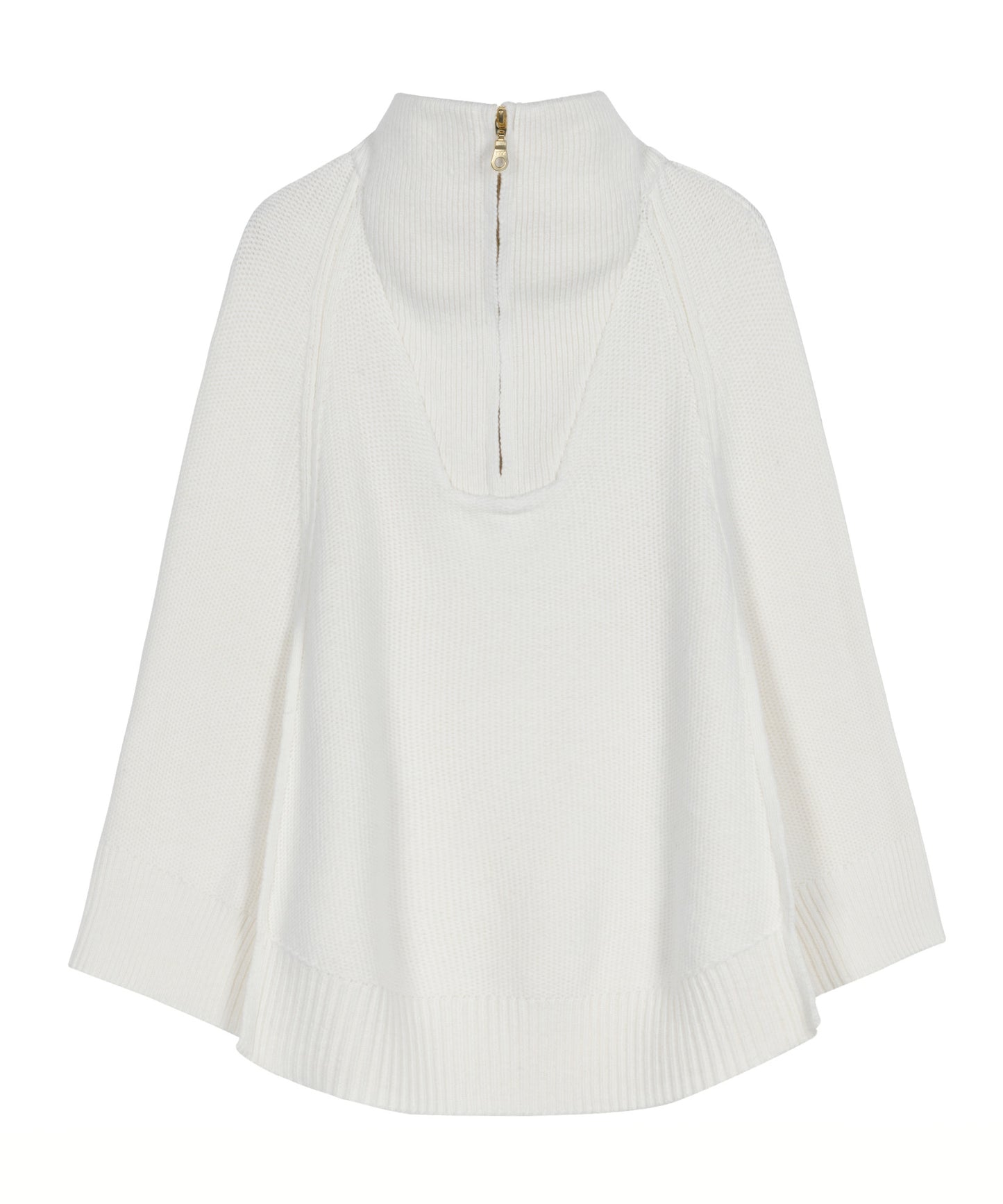 Texture Knit Poncho in color vanilla