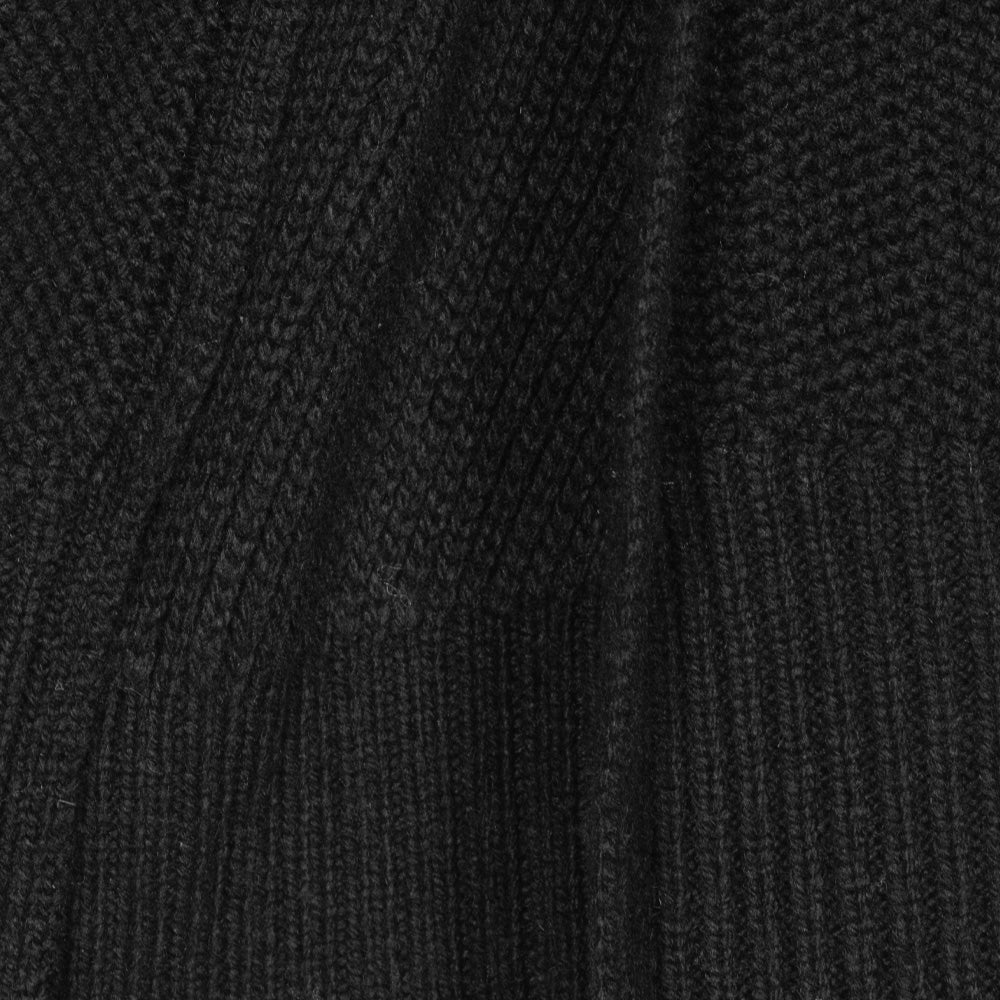 Texture Knit Poncho in color black
