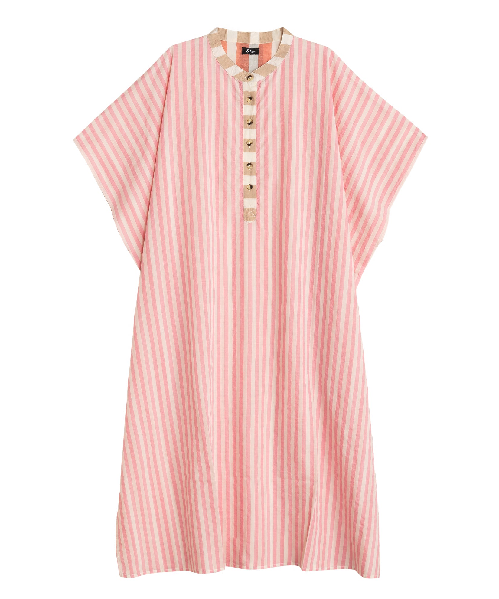 Echo Women's Cassis Henley Caftan - Pink