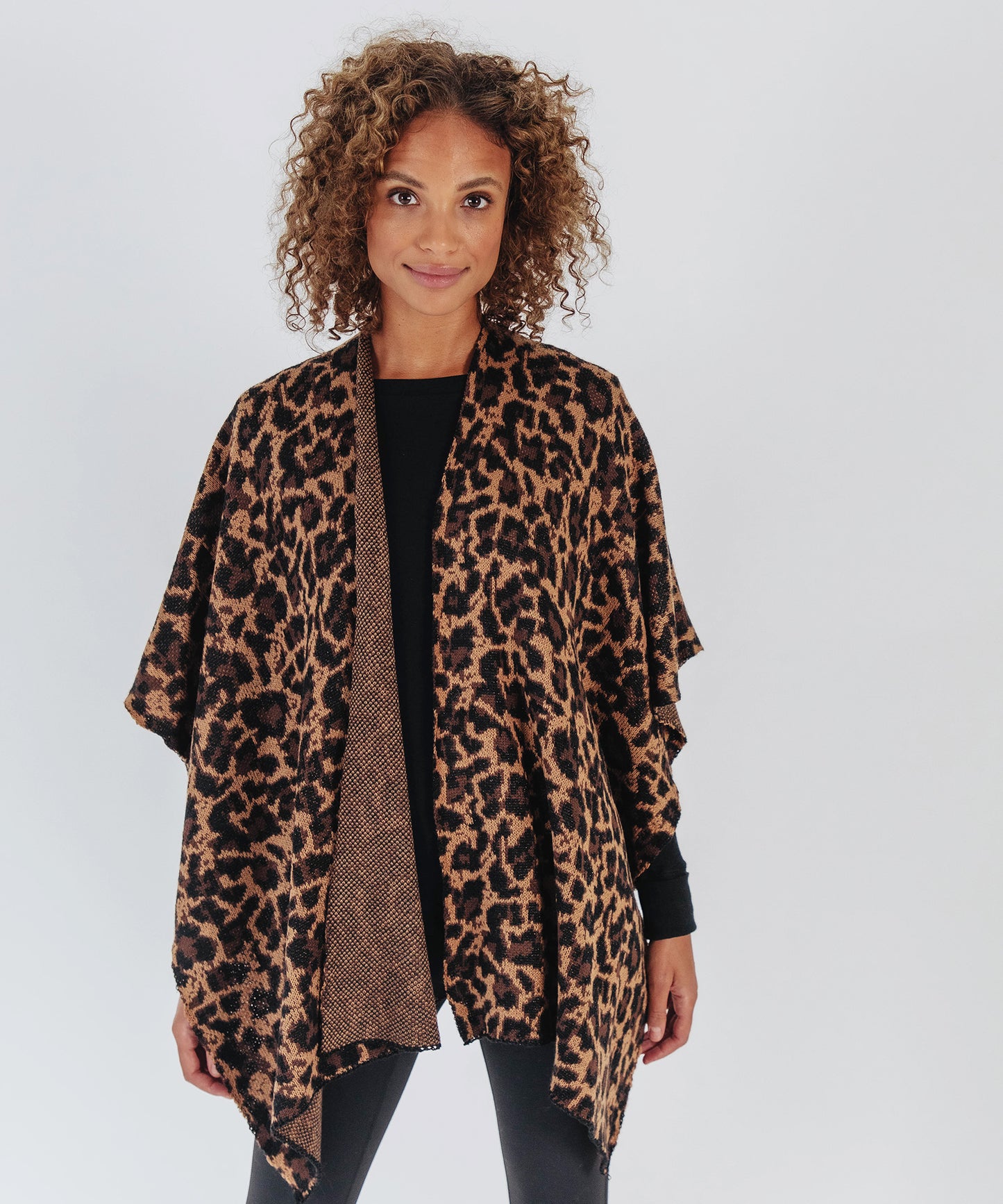 Leopard Knit Ruana