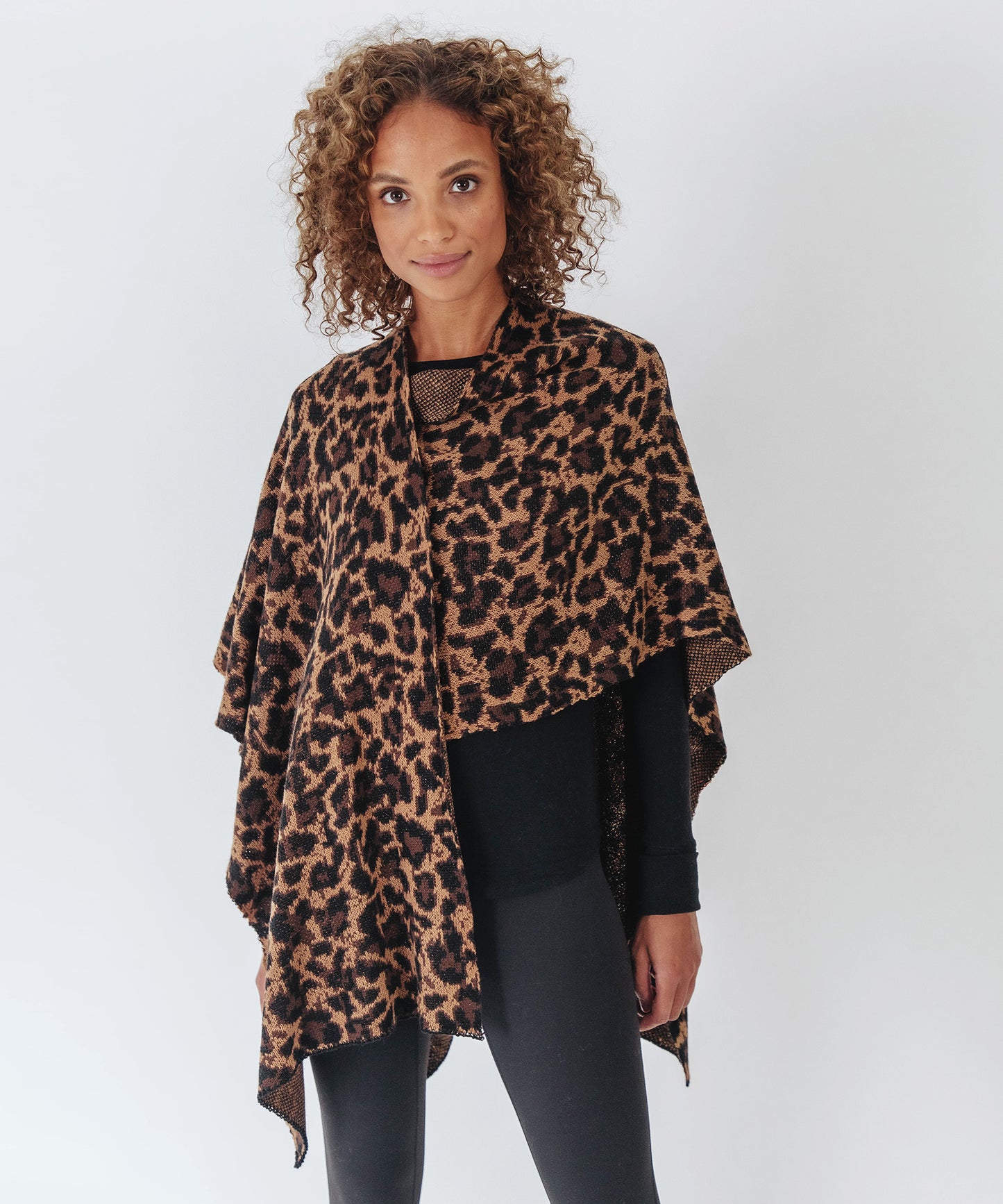 Leopard Knit Ruana