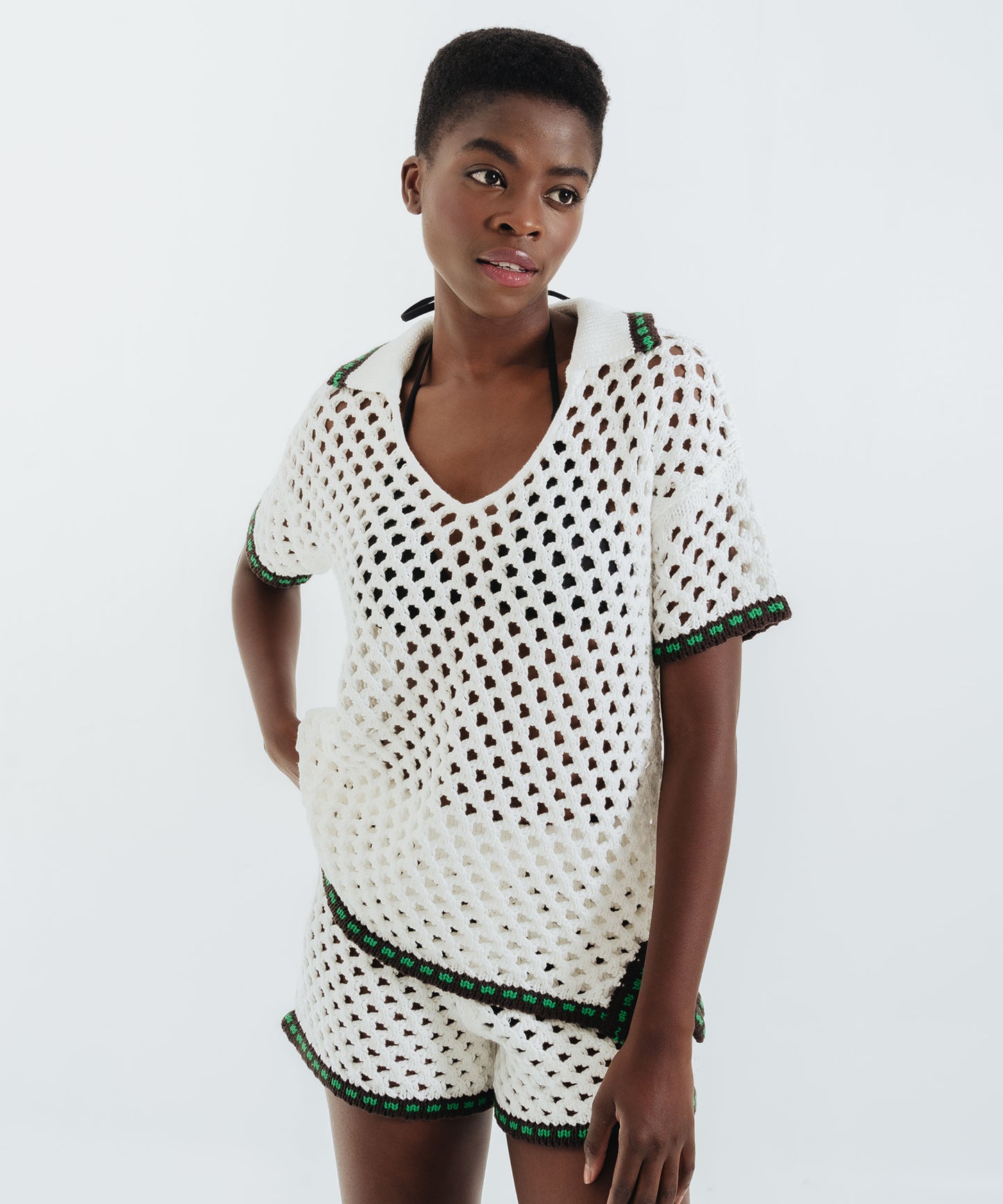 Hammock Stitch Polo Top