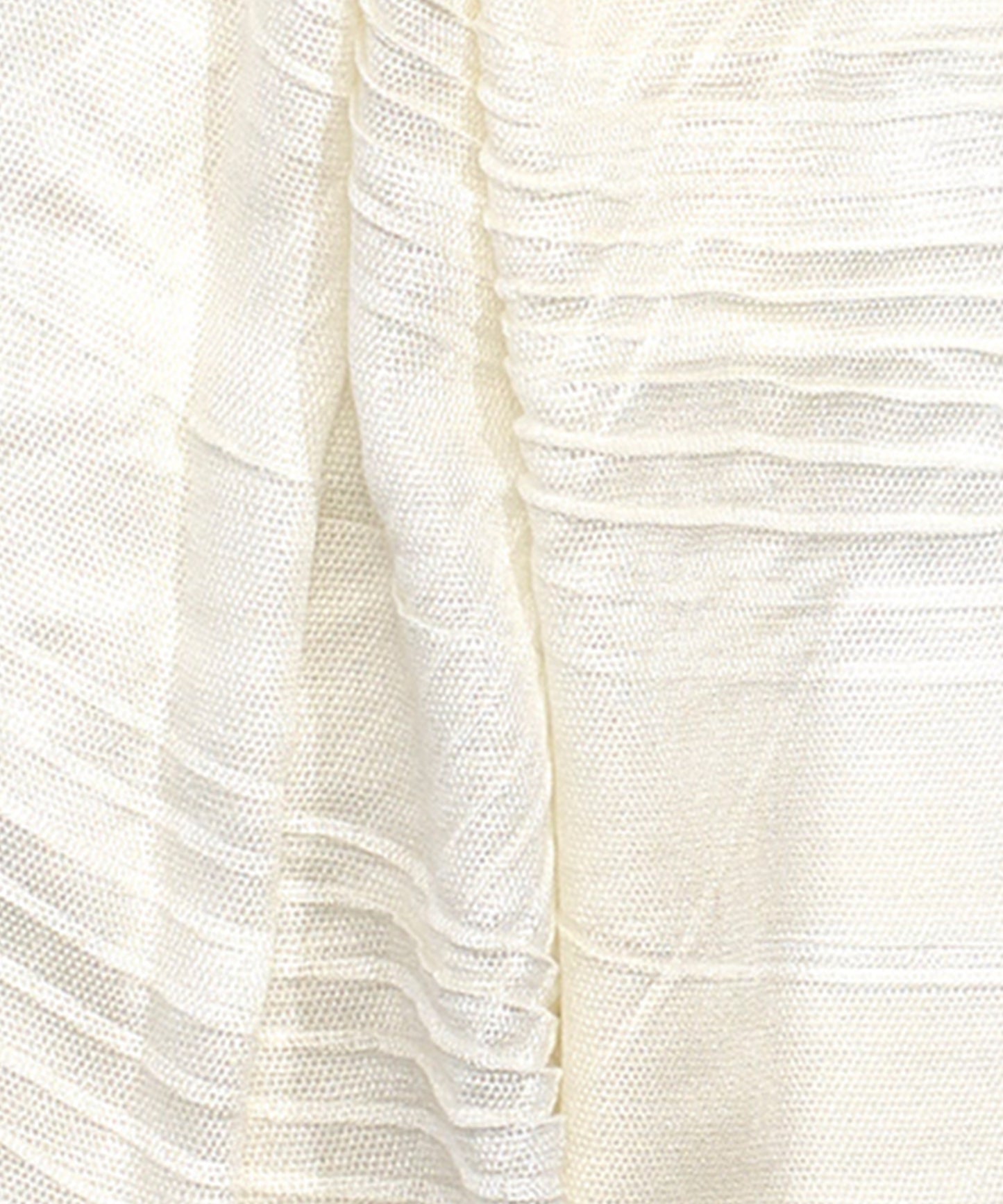 Pleated Plaid Milk Wrap in color Ivory