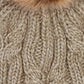 Twisted Cable Pom Hat in color Oatmeal