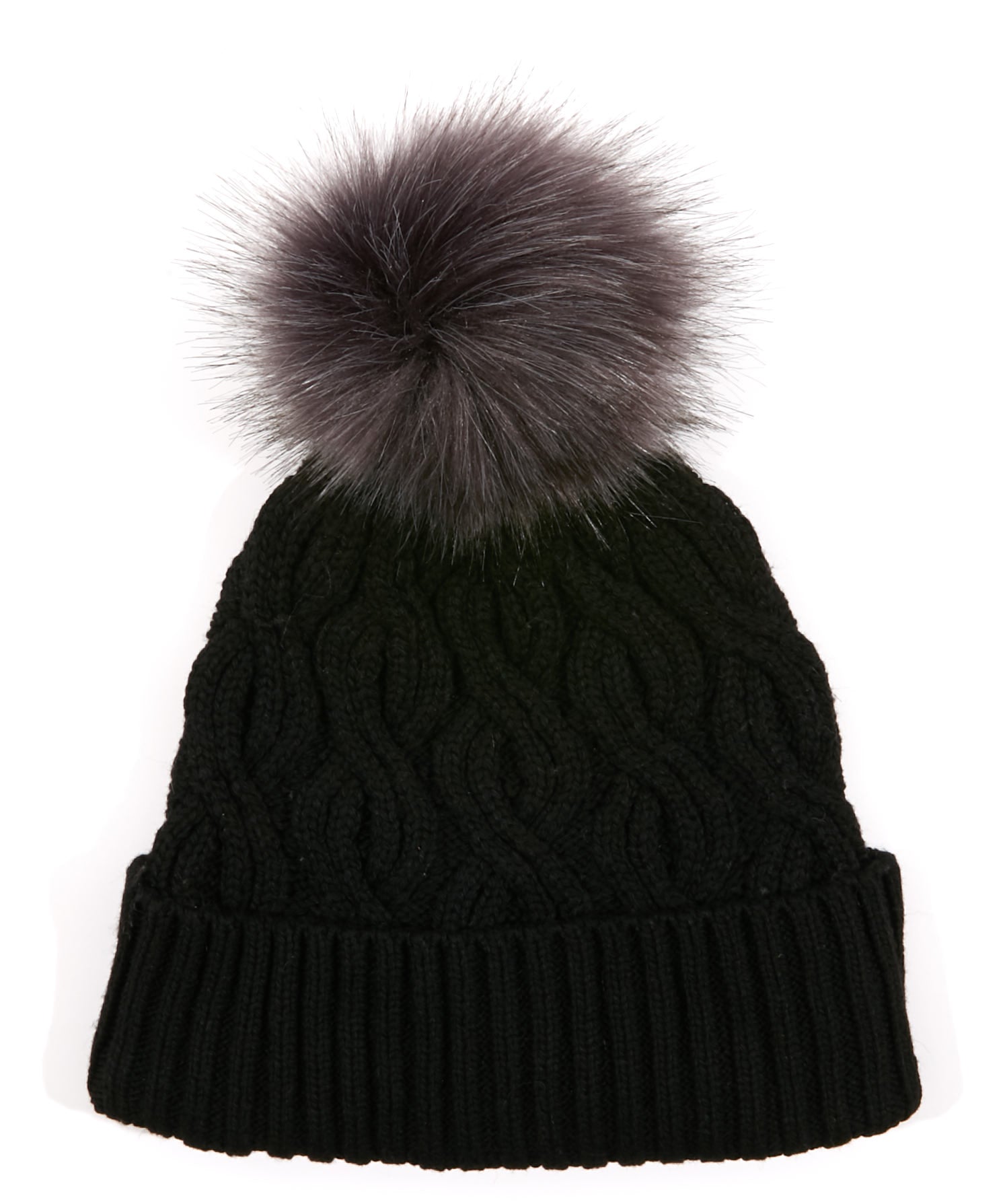 Recycled Pom Hat in color Black