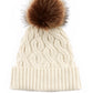 Recycled Pom Hat in color Ivory