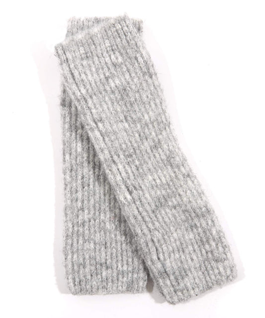 Plush Ribbed Armwarmers in color Silver