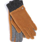 Sherpa Glove With Knit Cuff in color Camel