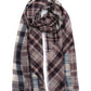 Patched Plaid Wrap in color Black