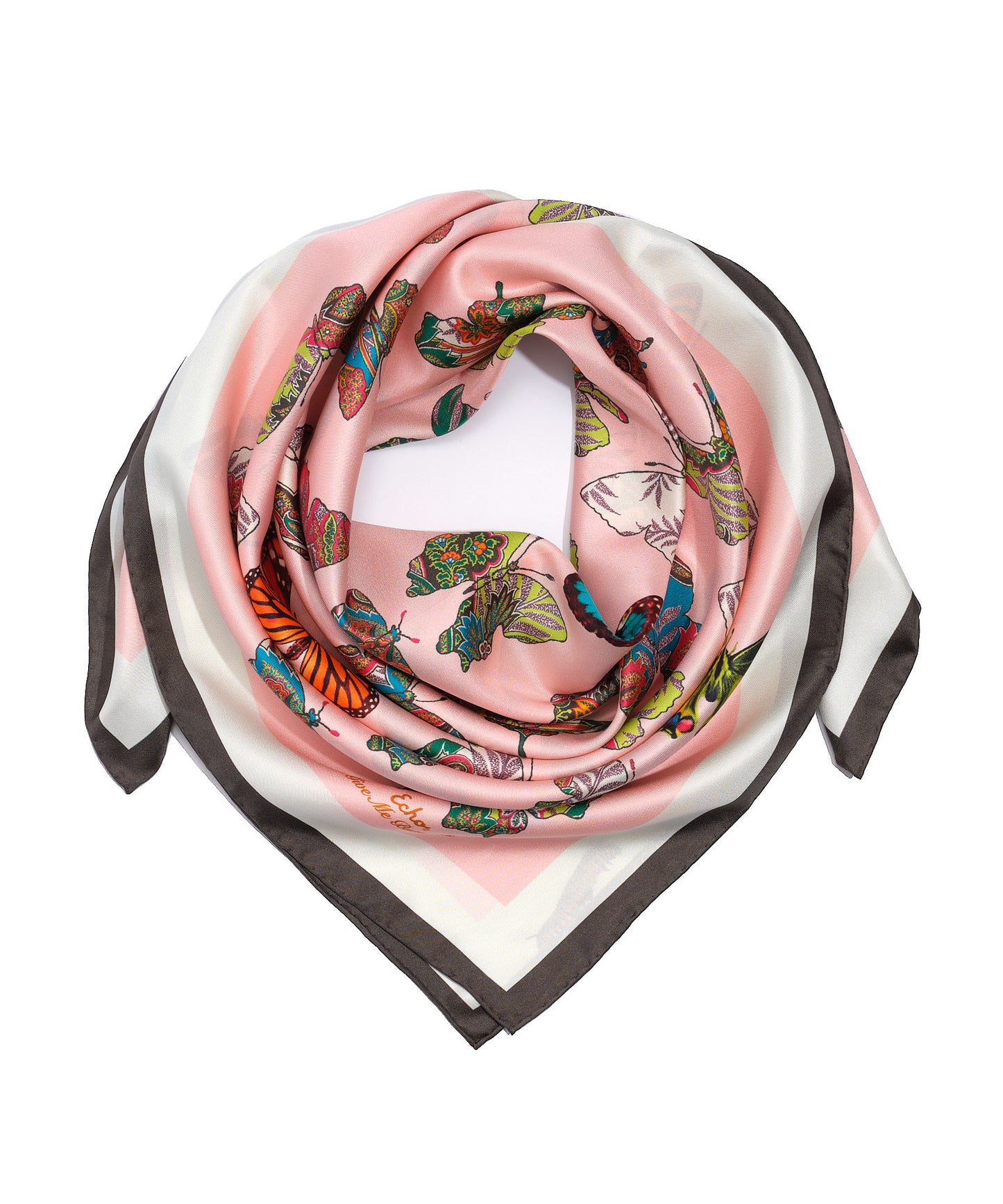 Give Me Butterflies Silk Square in color Blush