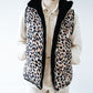 Faux Fur Lined Puffer Vest in color Natural