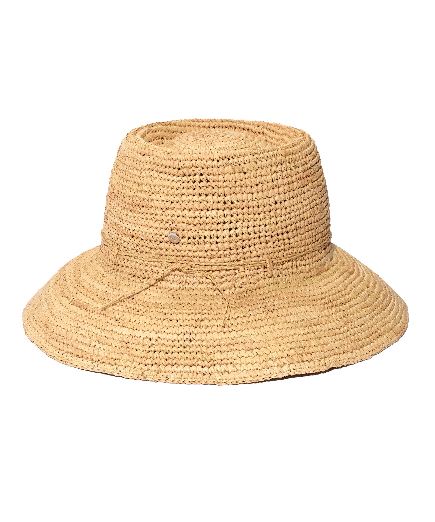 Raffia Packable Bucket Hat in color Natural