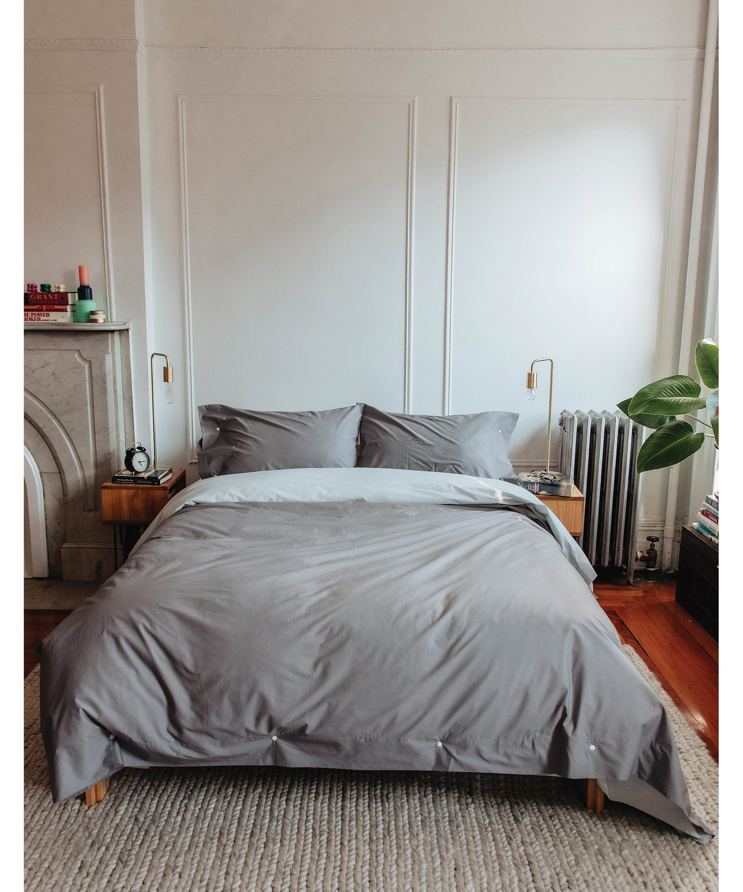 Full/ Queen Snap Duvet in color Charcoal