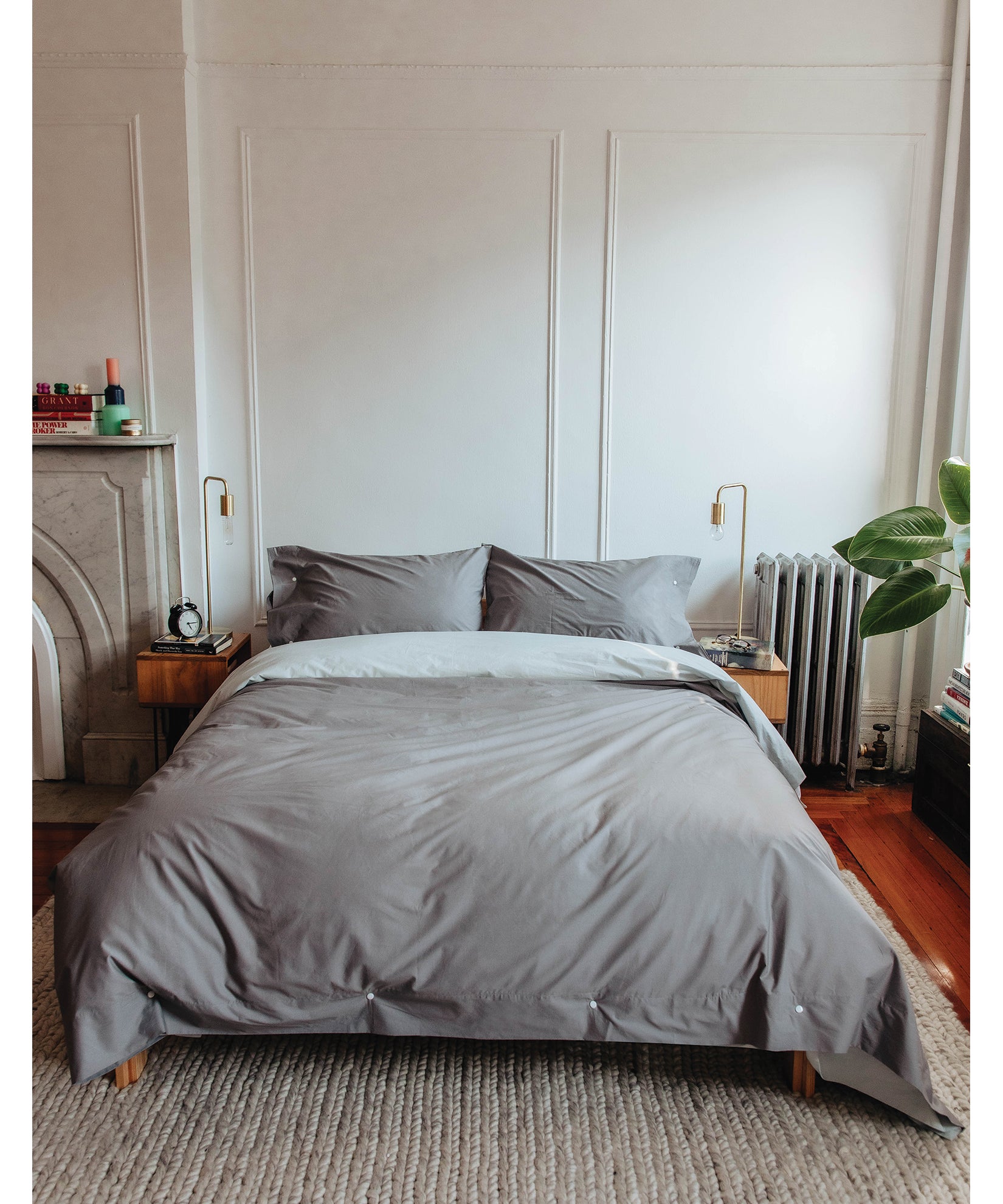 Full/ Queen Snap Duvet in color Charcoal