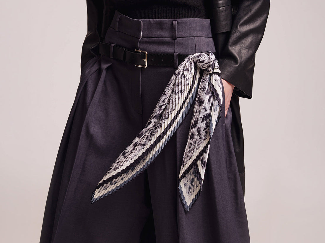 Styling A Pleated Diamond Scarf