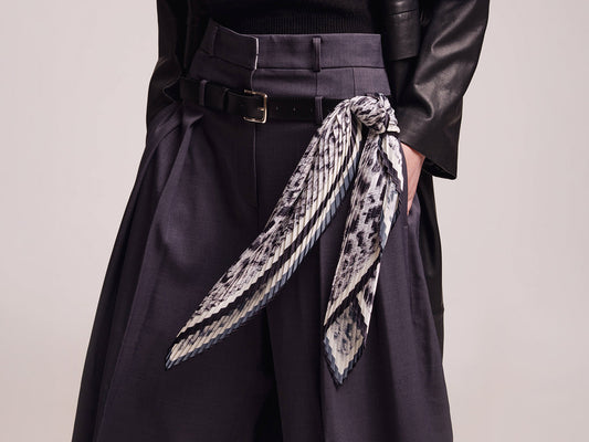 Styling A Pleated Diamond Scarf