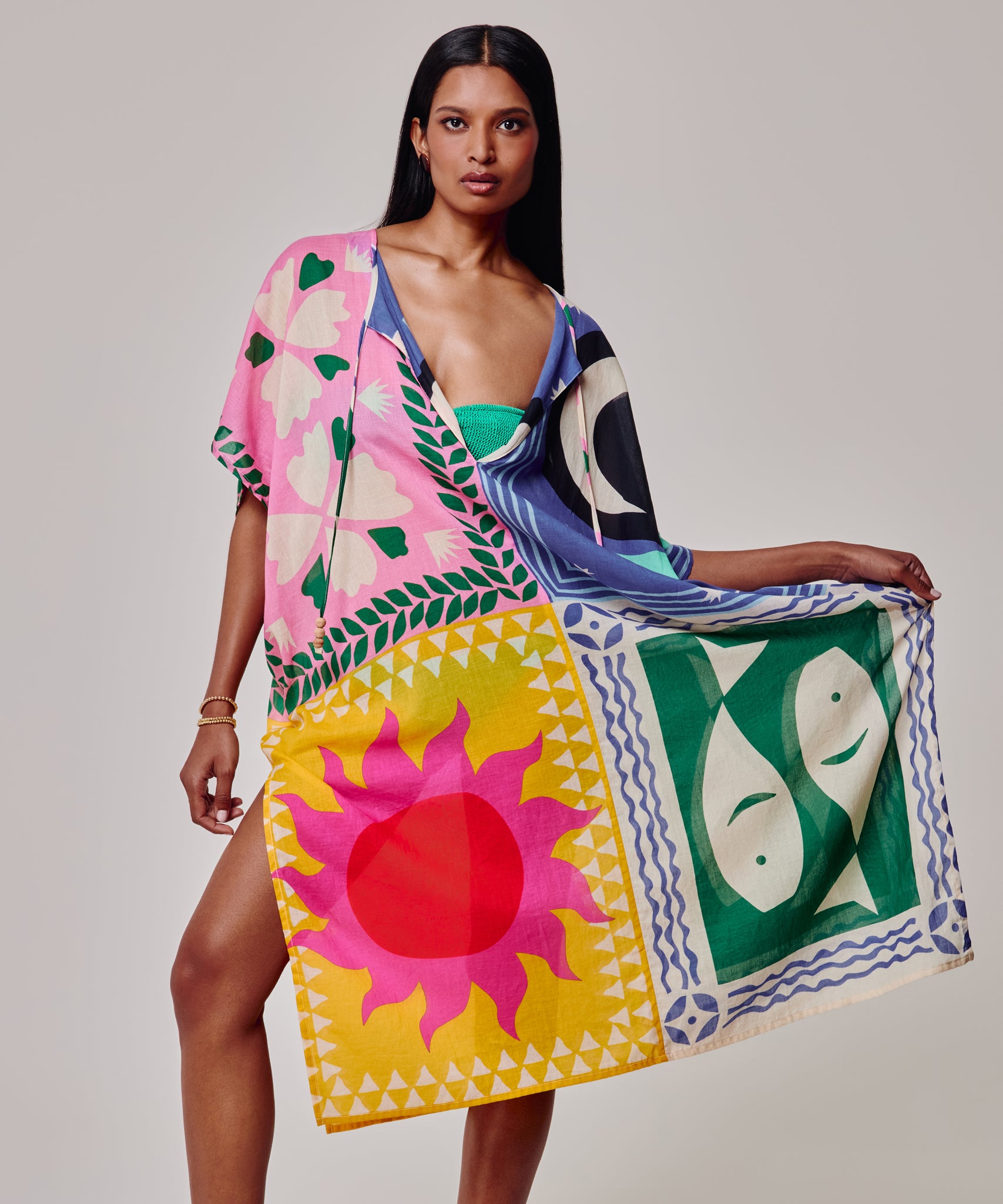 Summer Escape Caftan in color multi