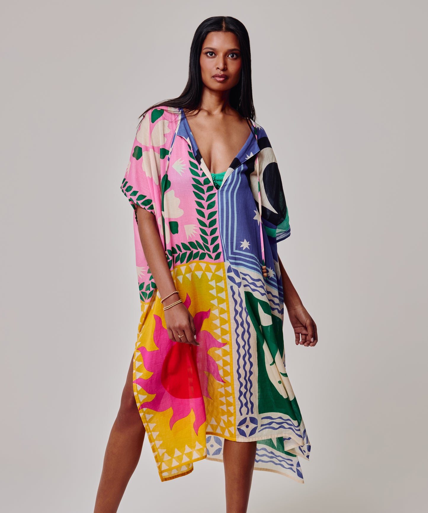 Summer Escape Caftan in color multi