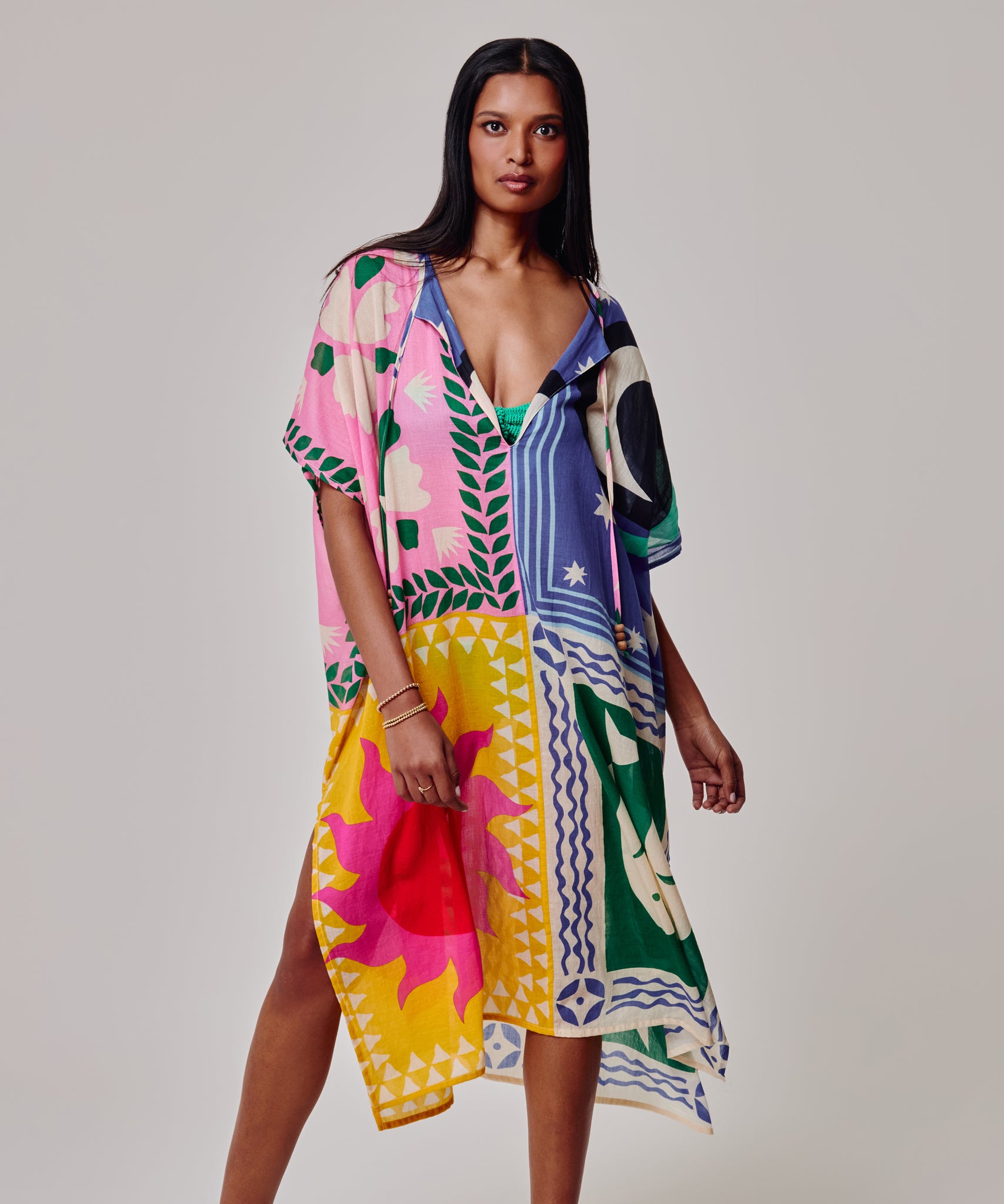 Summer Escape Caftan in color multi