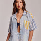 Cassis Camp Shirt in color chambray