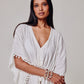 Lamai Butterfly Caftan in color cream