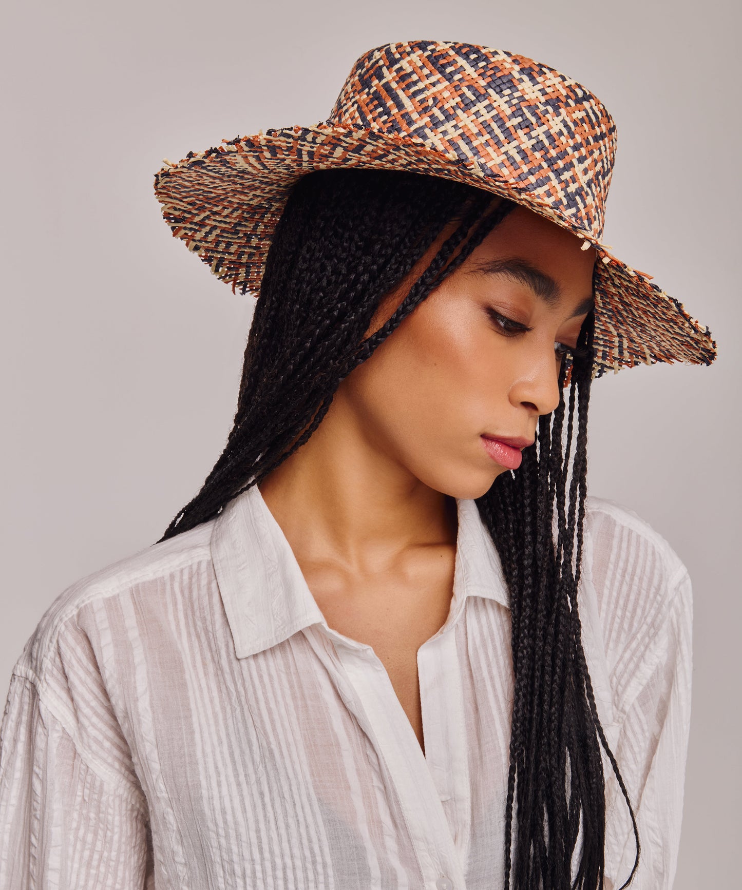 Multi Weave Sun Hat in color Sunstone