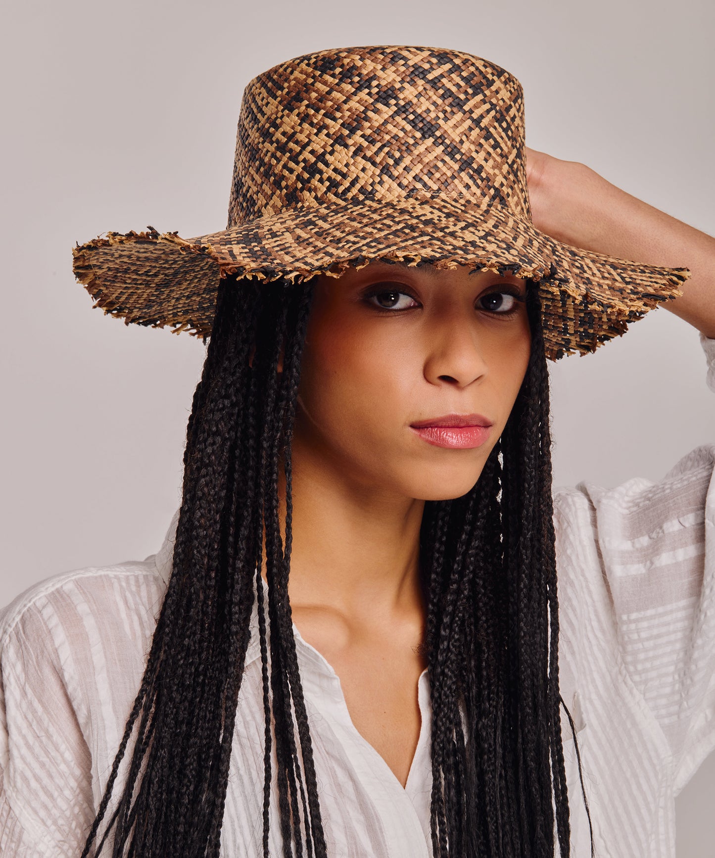 Multi Weave Sun Hat in color Natural