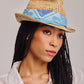 The Islander Raffia Straw Hat color vista blue