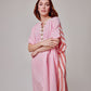 Cassis Henley Caftan in color beach pink