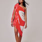 Catch Of The Day Sarong in color fiesta orange