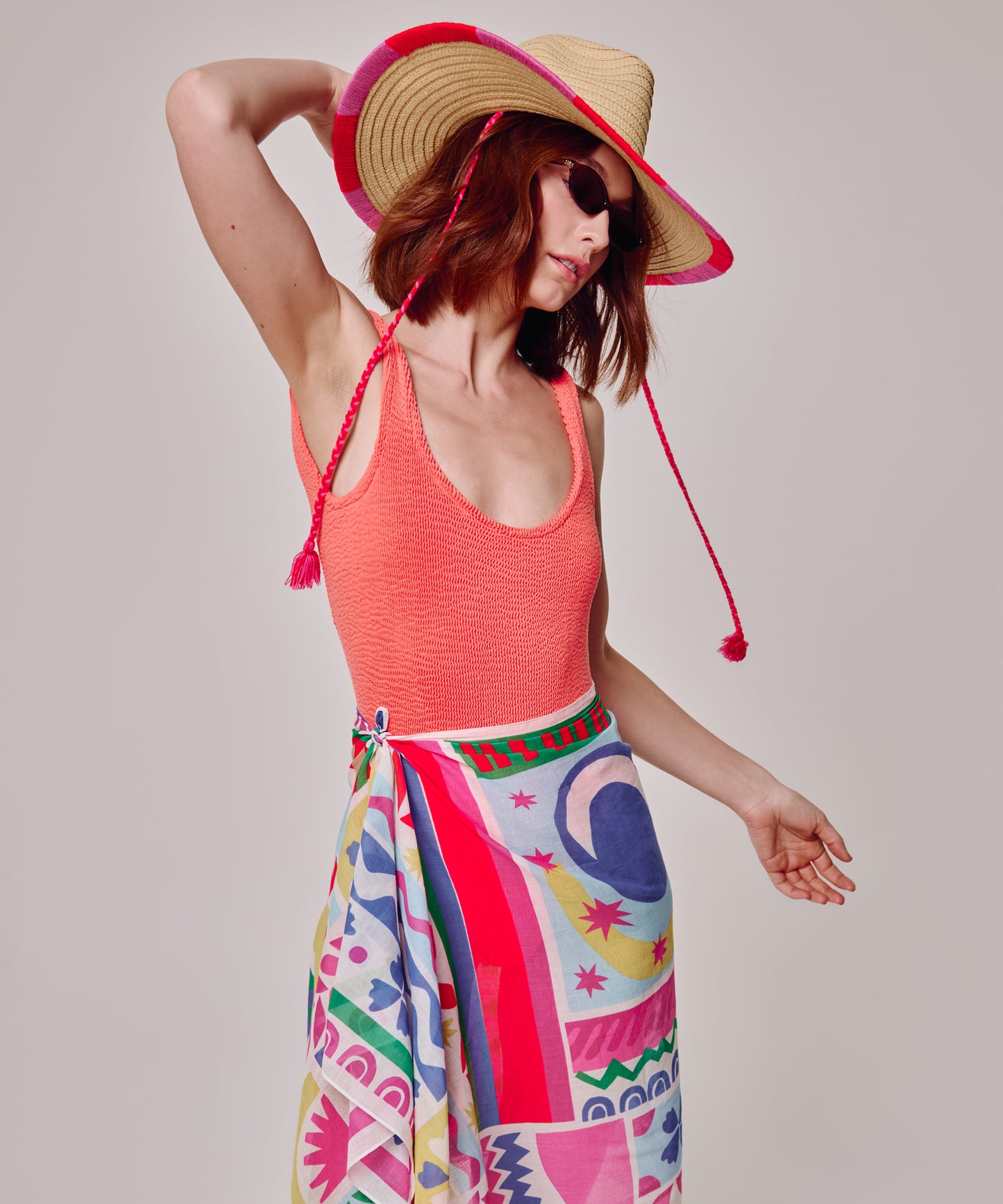 Solstice Collage Sarong in color multi