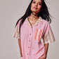 Cassis Camp Shirt in color beach pink
