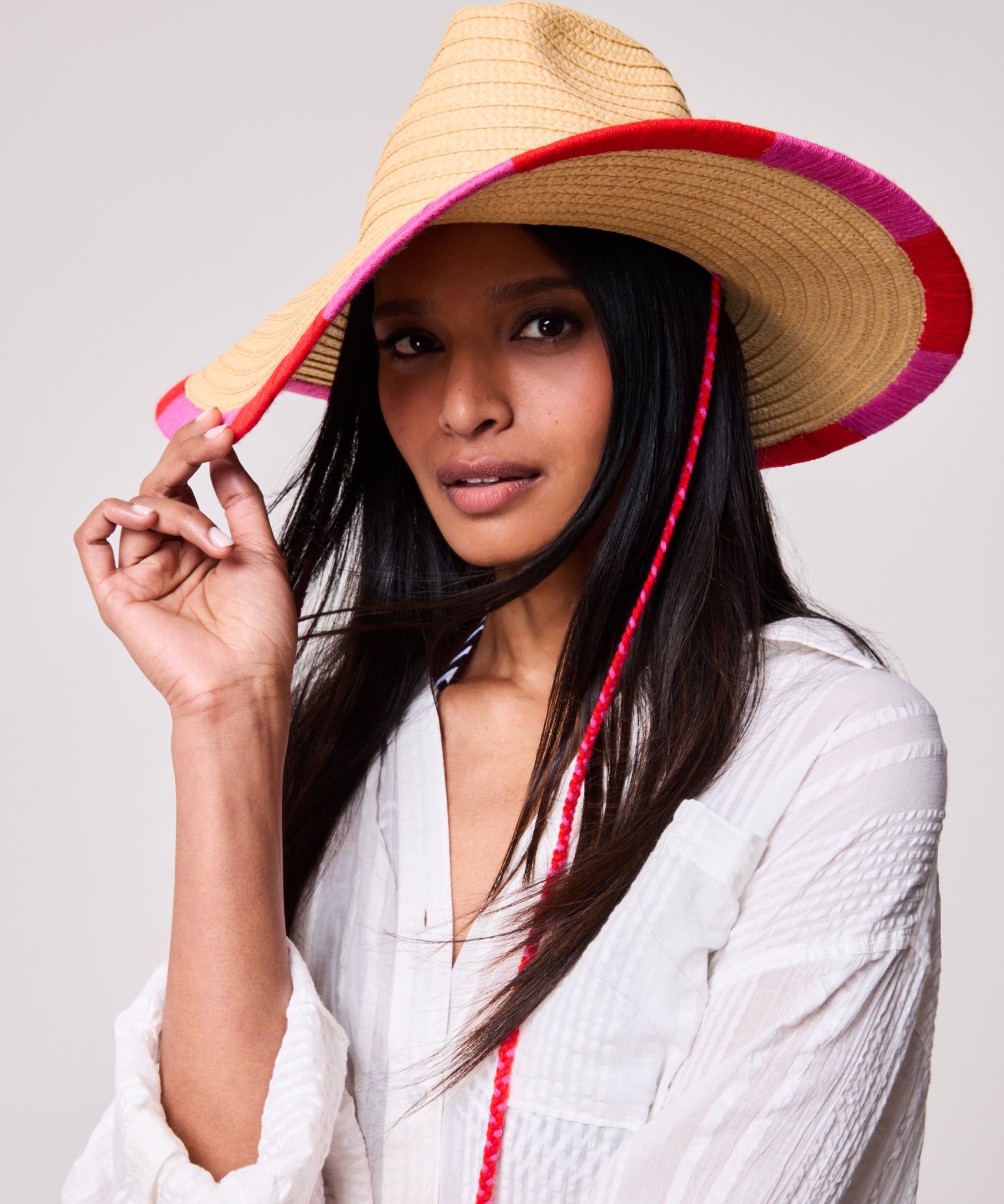 Summer Escape Floppy Hat in color red clay