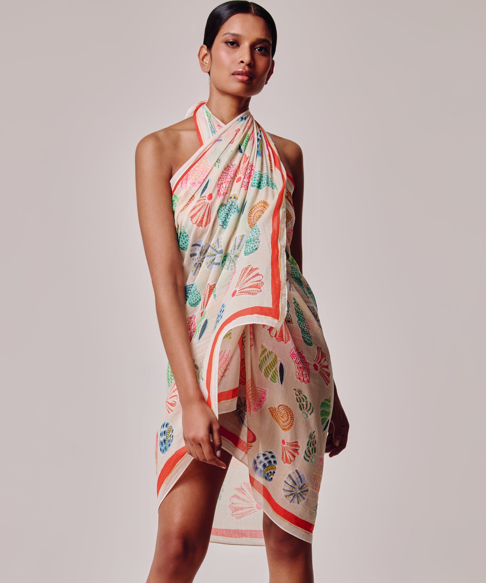 Sea Shells Sarong in color multi